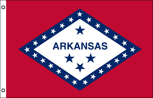 Image of Flag of Arkansas flag 900 x 1500 Large Arkansas funeral flag