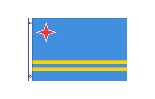 Aruba flag 900 x 1500 | Aruba flagpole flag