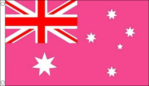 Australia pink flag 900 x 1500 | Women's day pink flag