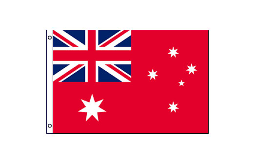 Image of Australian Merchant Navy flag 600 x 900 Flagpole Red ensign