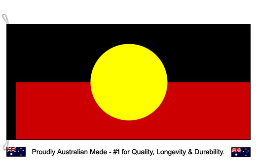 Aboriginal flag 450 x 900 | Made in Australia under licence.