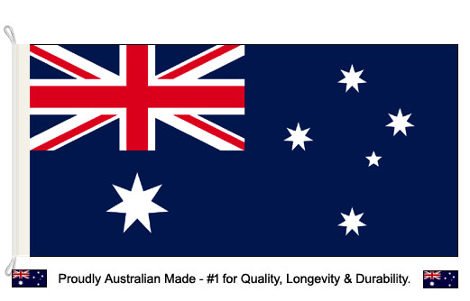 Image of Australia flag 450 x 900 Woven Australian made,