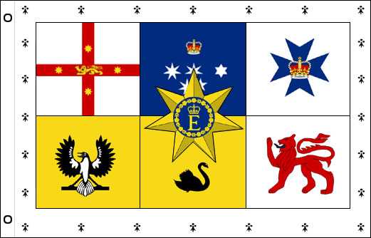 Royal Standard of Australia flagpole flag 900 x 1500
