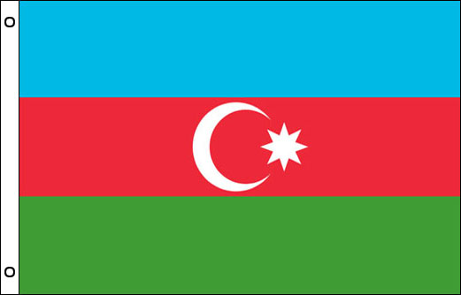 Image of Azerbaijan flagpole flag Azerbaijan funeral flag