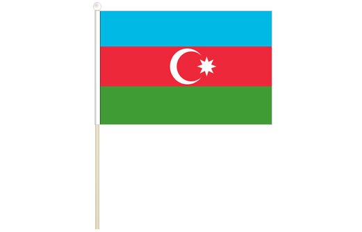 Azerbaijan hand waving flag | Azerbaijan stick flag