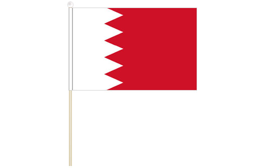Bahrain hand waving flag | Bahrain stick flag
