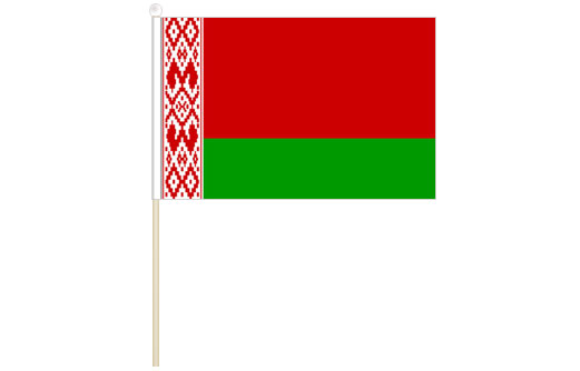 Image of Belarus hand waving flag Belarus stick flag