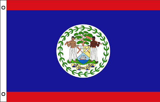 Image of Belize flagpole flag Belize funeral flag