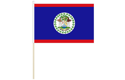 Image of Belize hand waving flag Belize stick flag