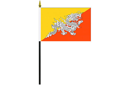 Image of Bhutan desk flag Bhutanese school project flag