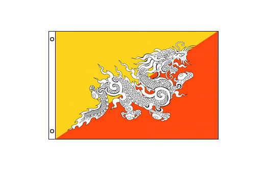 Image of Bhutan flag 600 x 900 Medium Bhutan flagpole flag