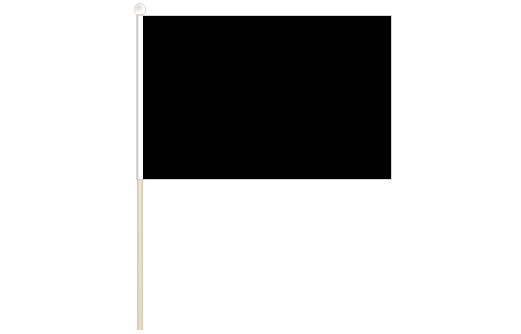 Image of Black flag 300 x 450mm Black racing stick flag