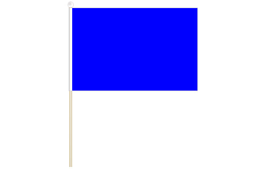 Image of Blue flag 300 x 450mm Blue hand waving stick flag