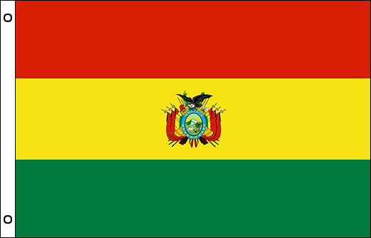 Image of Bolivia flagpole flag Bolivian funeral flag