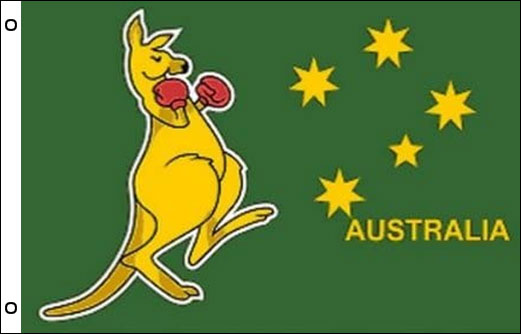 Image of Boxing Kangaroo flag 1500 x 2500 XL Boxing Kangaroo flag