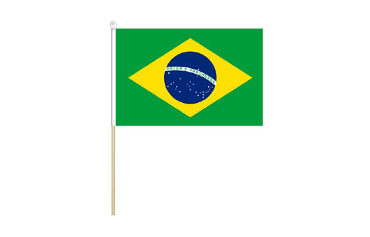 Image of Brazil mini stick flag Brazil mini desk flag