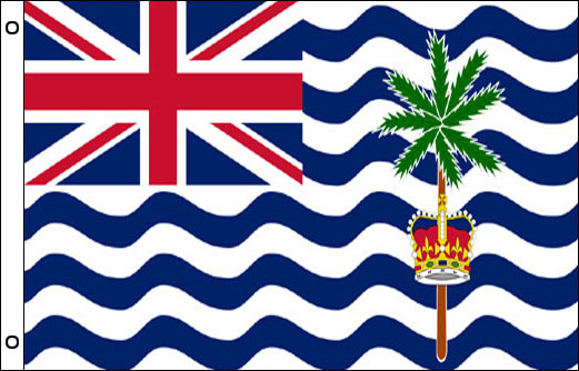 Image of British Indian Ocean Territory flagpole flag BIOT funeral flag
