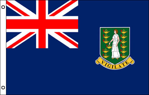 Image of British Virgin Islands flagpole flag BVI funeral flag