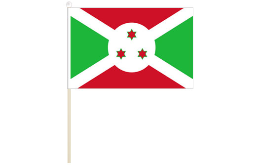 Burundi hand waving flag | Burundi stick flag