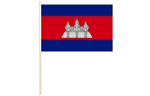 Cambodia hand waving flag | Cambodia stick flag