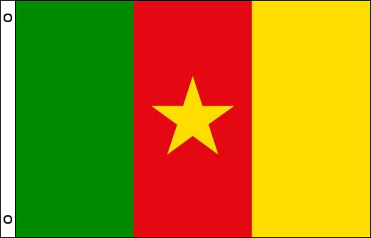 Image of Cameroon flagpole flag Cameroon funeral flag