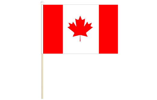 Image of Canada hand waving flag Canada stick flag