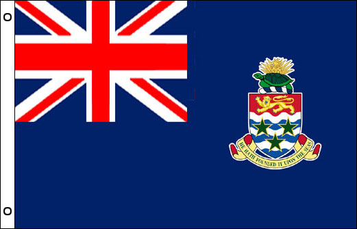 Image of Cayman Islands flagpole flag Cayman Islander funeral flag