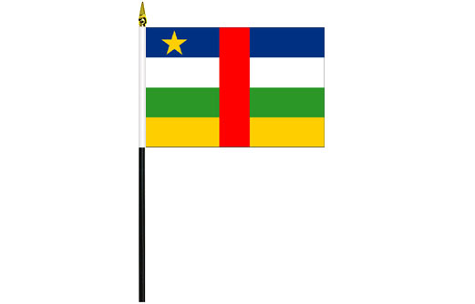 Image of Central African Republic desk flag CAR school project flag