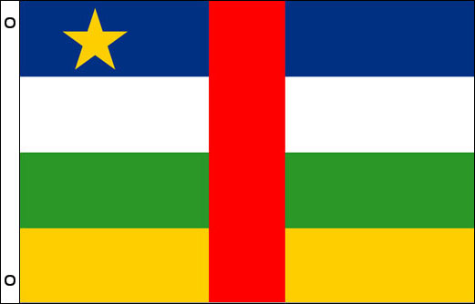 Central African Republic flagpole flag | C.A.R. funeral flag