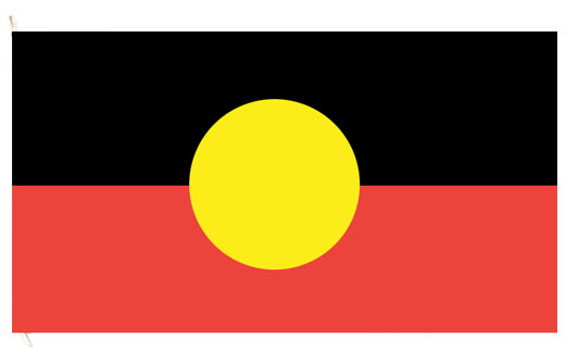 Image of Aboriginal flag 750 x 1500 Made in Australia under licence.