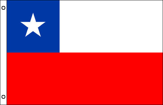 Chile flagpole flag | Chilean funeral flag