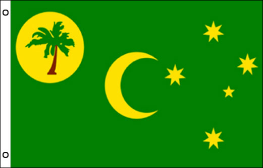 Image of Cocos Islands flag 900 x 1500 Cocos Islands funeral flag