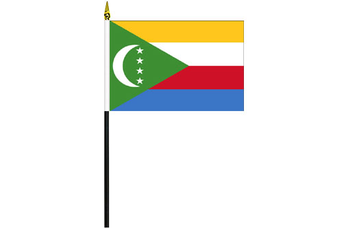 Image of Comoros desk flag Comorian school project flag