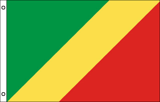 Image of Congo Brazzaville flagpole flag Republic of the Congo flag