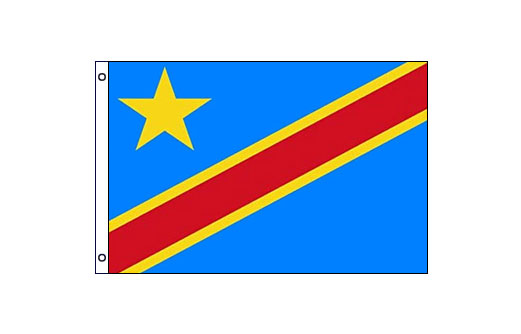 Image of Democratic Republic Congo flag 600 x 900 DRC flagpole flag