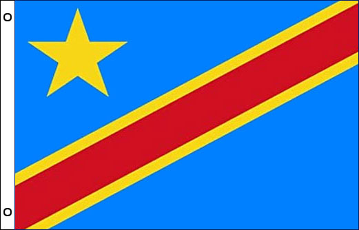 Image of DR Congo flagpole flag DR Congo funeral flag