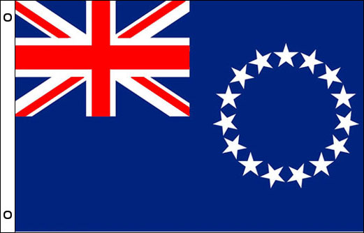 Image of Cook Islands flagpole flag Cook Islander funeral flag