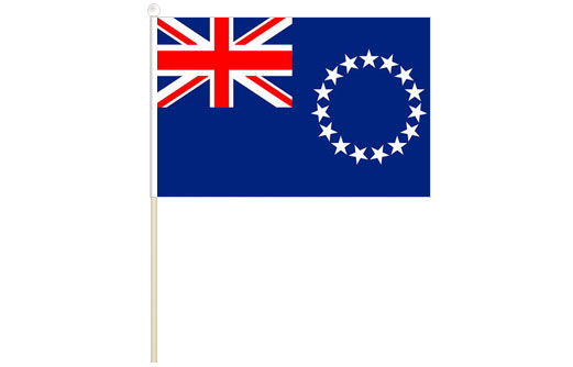Cook Islands hand waving flag | Cook Islands stick flag