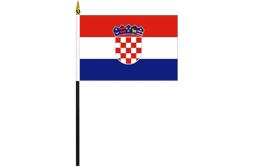 Image of Croatia desk flag Croatian school project flag