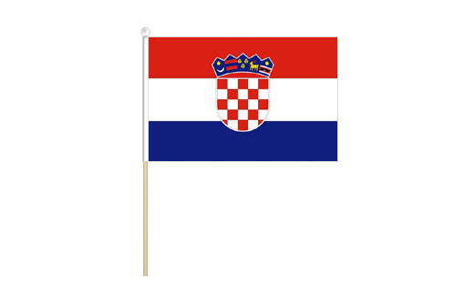 Image of Croatia flagpole flag Croatian funeral flag