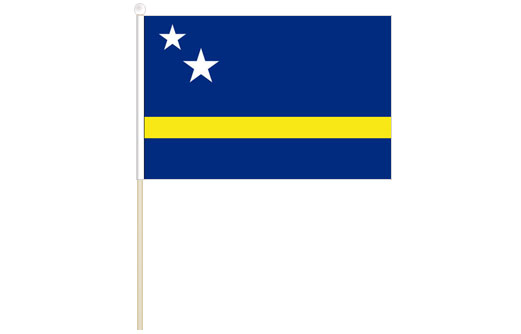 Curacao hand waving flag | Curacao stick flag