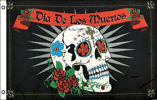 Day of Dead flag 900 x 1500 | Día De Los Muertos flag