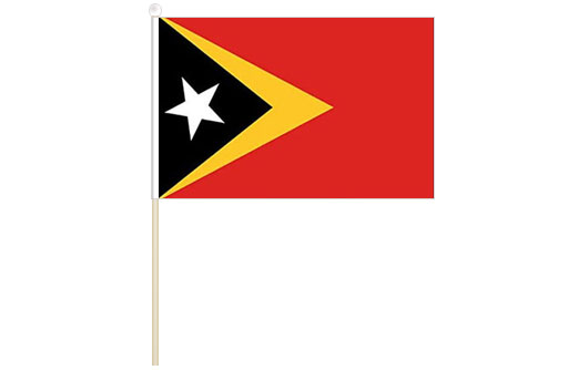 East Timor hand waving flag | East Timor stick flag
