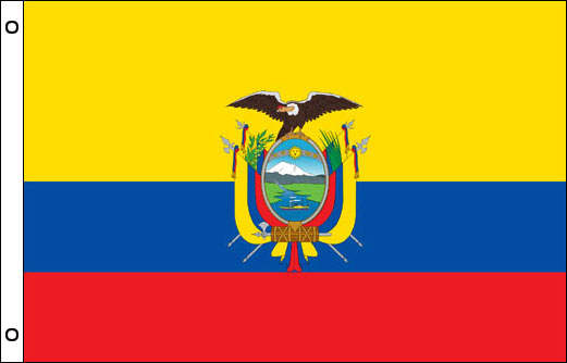 Image of Ecuador flagpole flag Ecuadorian funeral flag