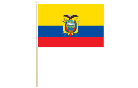 Image of Ecuador hand waving flag Ecuador stick flag