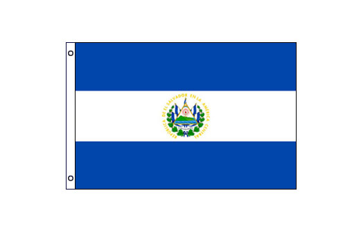 Image of El Salvador flag 600 x 900 Medium El Salvador flagpole flag