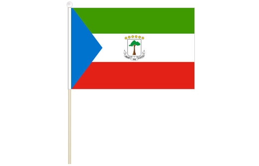 Equatorial Guinea hand waving flag | Equatorial Guinea stick fla