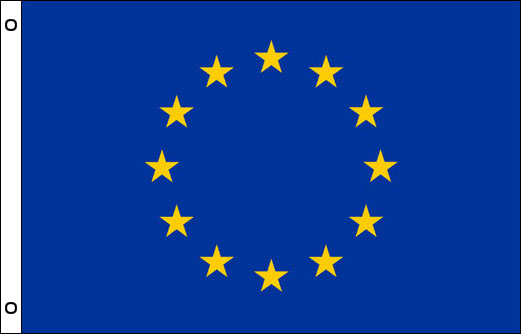 Image of Europe flagpole flag European Union funeral flag