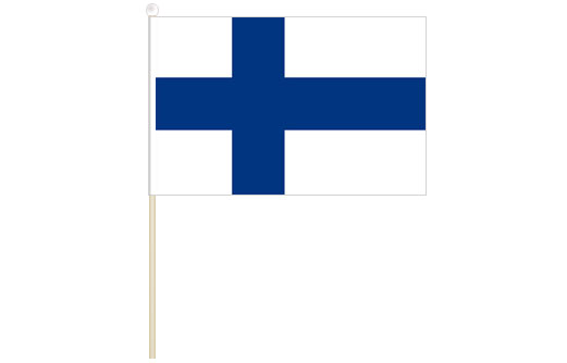 Finland hand waving flag | Finland stick flag