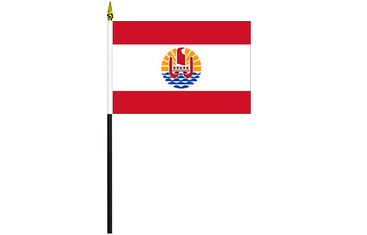 Image of French Polynesia desk flag French Polynesia table flag